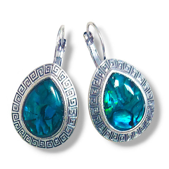 Обеци от Син Кралски Седеф капки Обеци от Син Кралски Седеф капки