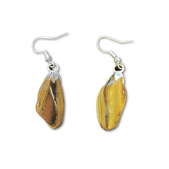 Обеци от Тигрово око свободна форма Обеци от Тигрово око свободна форма